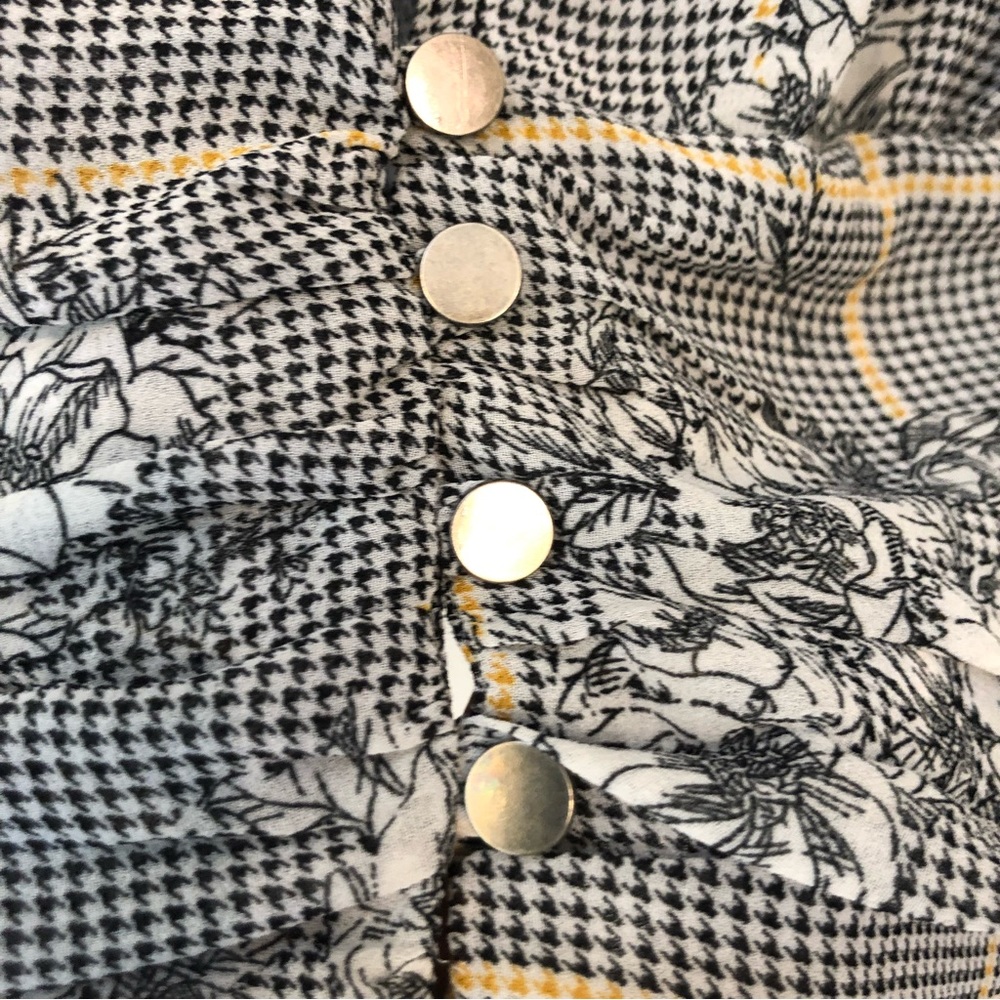 Forever 21 blouse, long sleeves with elastic bottoms, v-neck, elastic waist, SzS - Picture 3 of 11